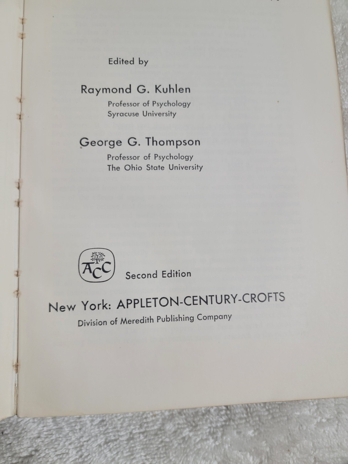 Psychological Studies of Human Development by Raymond G. Kuhlen, Raymond G. K…