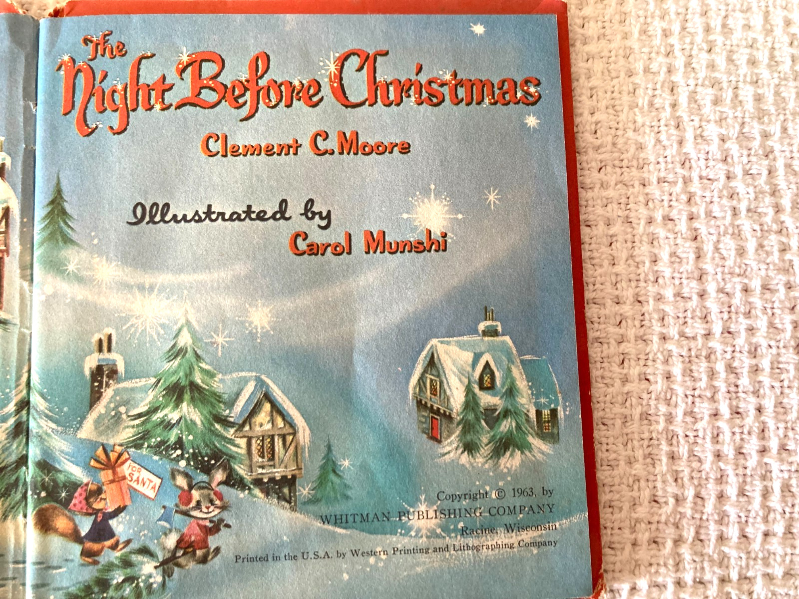 Vintage Whitman Tell-a-Tales The Night Before Christmas 1963 Clement C. Moore