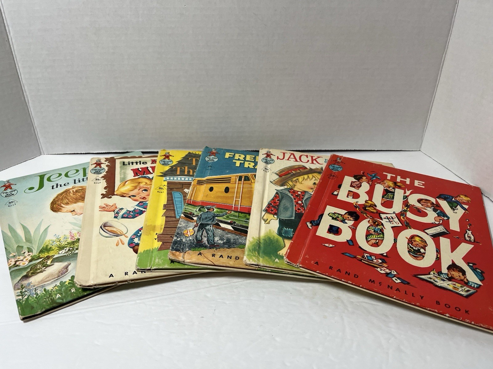 Vintage Rand McNally Tip-Top Elf Books Lot of 6 Hardcover Illustrated 1952-1965