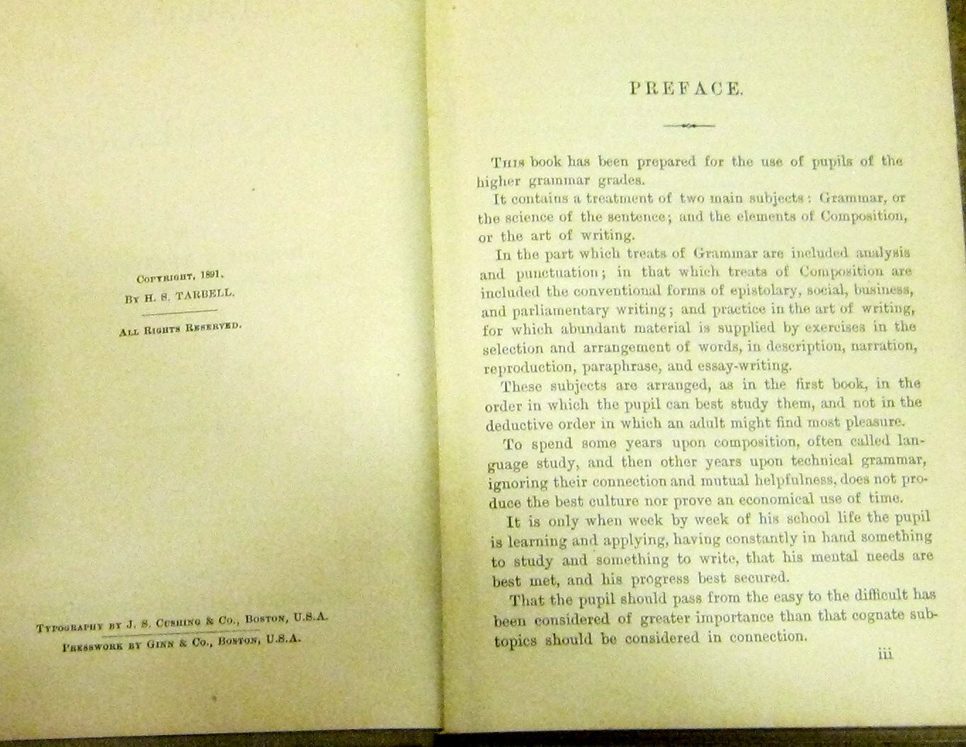 Tarbell’s Lessons in Language Book 2 1893 Hardcover 302 pages NICE!!!
