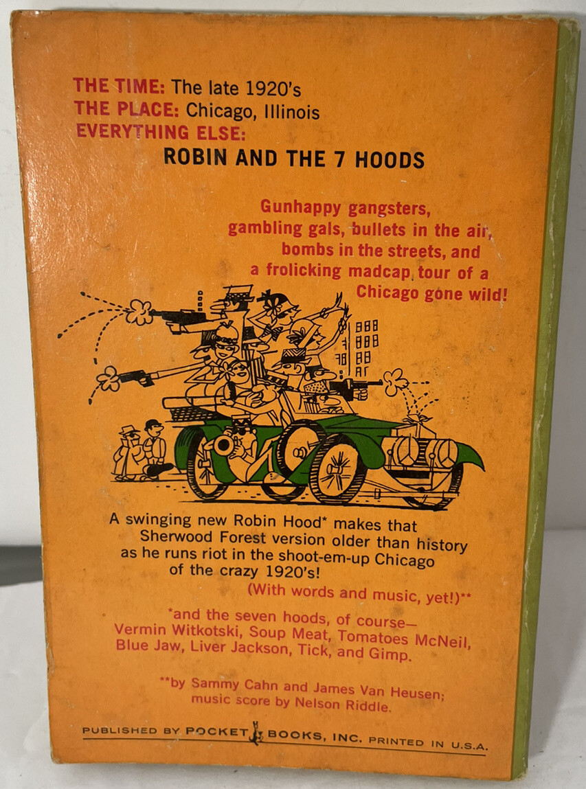 ROBIN & THE 7 HOODS Movie Tie In Vintage Paperback 1964 16 pages of photos