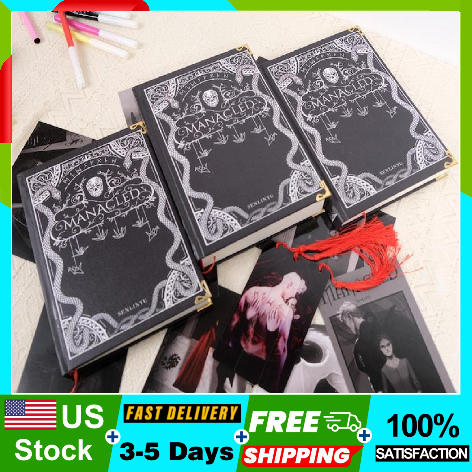 Manacled book -collection of 3 books novels,good books Limited edition,hardcover