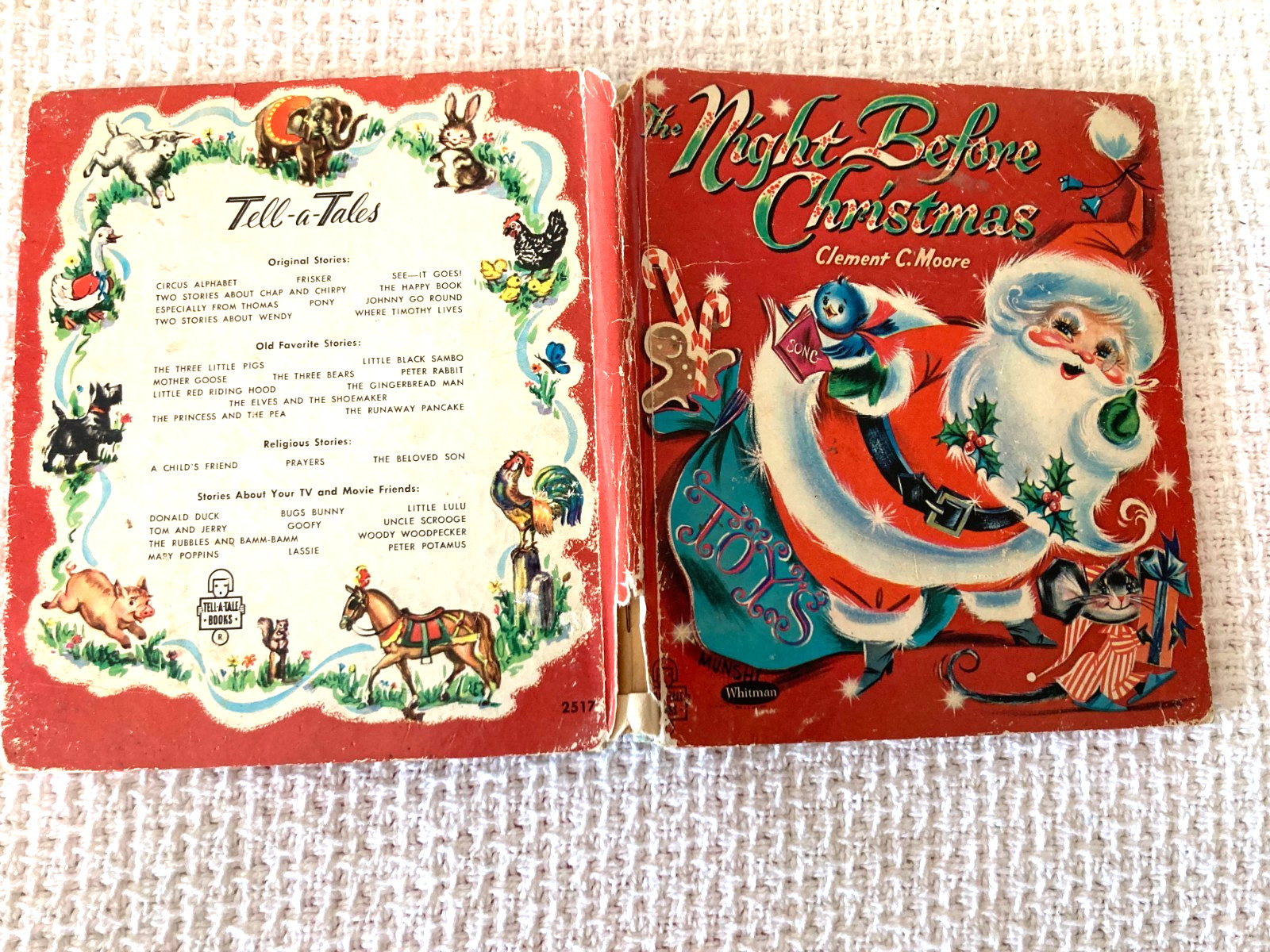 Vintage Whitman Tell-a-Tales The Night Before Christmas 1963 Clement C. Moore