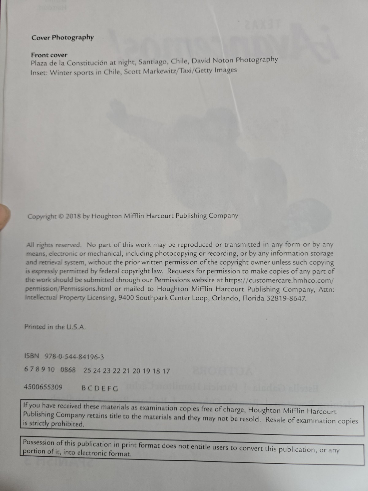 Avancemos! Level 3 Textbook 2018