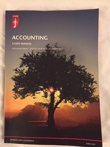 ICAEW Accounting Study Manual Aug 16 – Dec 17 by ICAEW Book The Fast Free