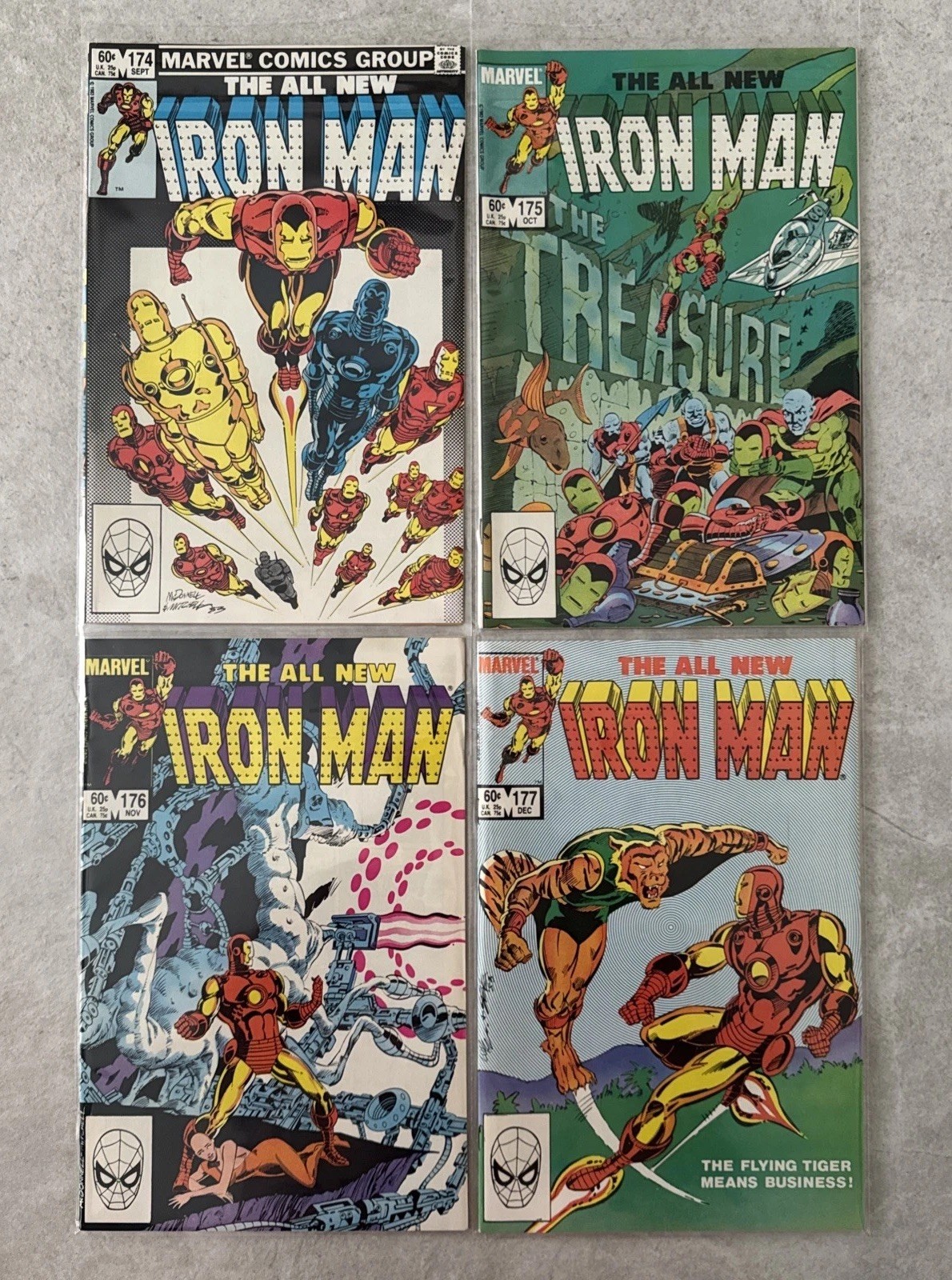 Iron Man 174 175 176 177 Armoured Avenger Vintage Bronze Age Marvel Comics 1983