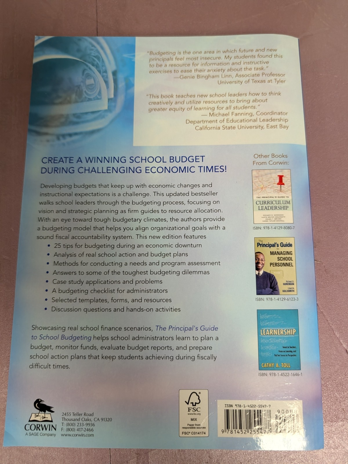Principal’s Guide to School Budgeting Second Edition Sorenson Goldsmith
