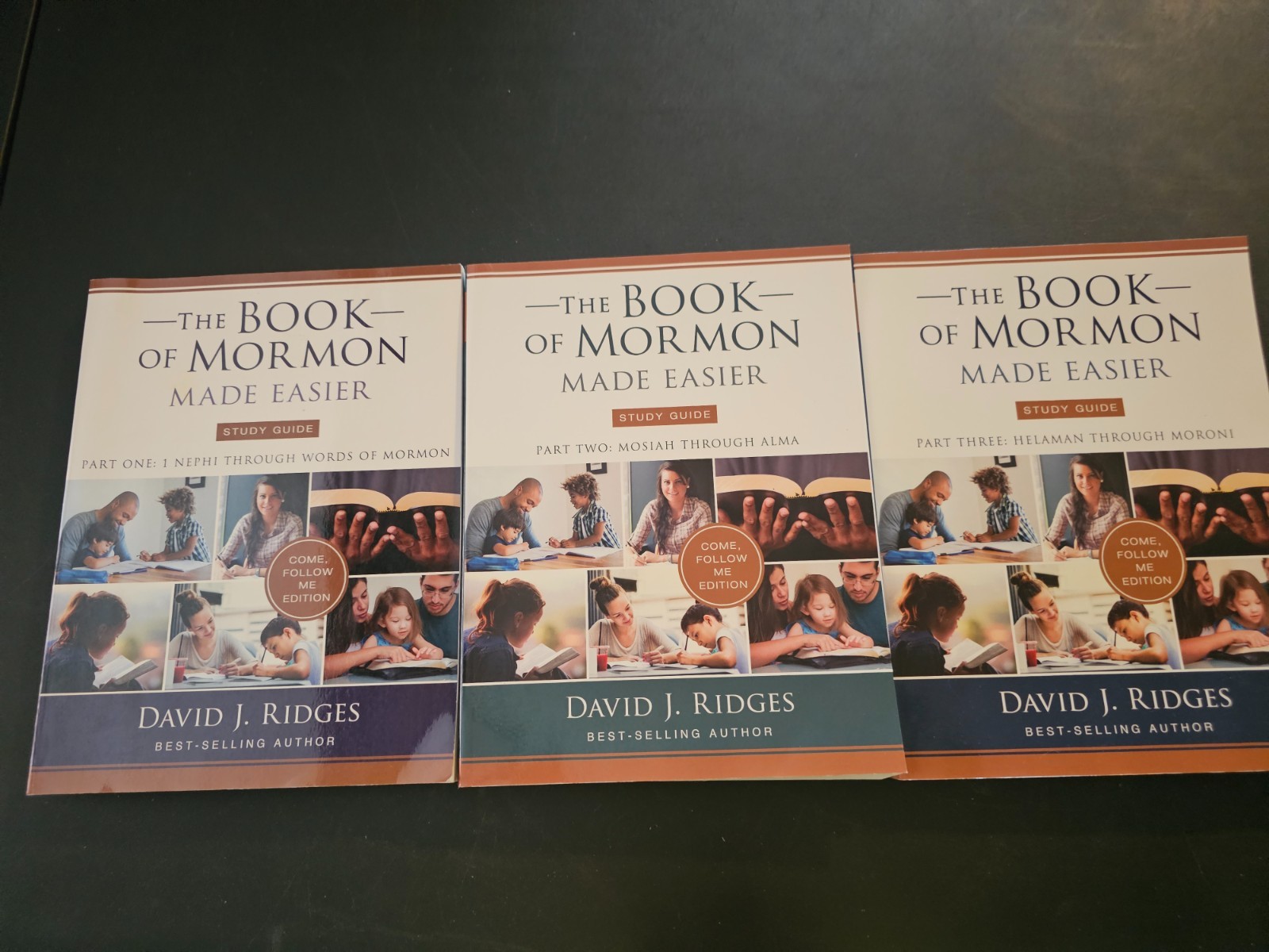LDS BOOK OF MORMON MADE EASIER COME FOLLOW ME ED. 3 VOLUME SET DAVID J RIDGES