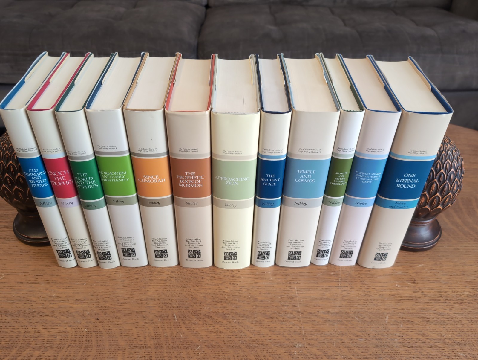 Lot of 12 Vols The Collected Works of Hugh Nibley Vols 1-4, 7-10, 12, 15, 17, 19