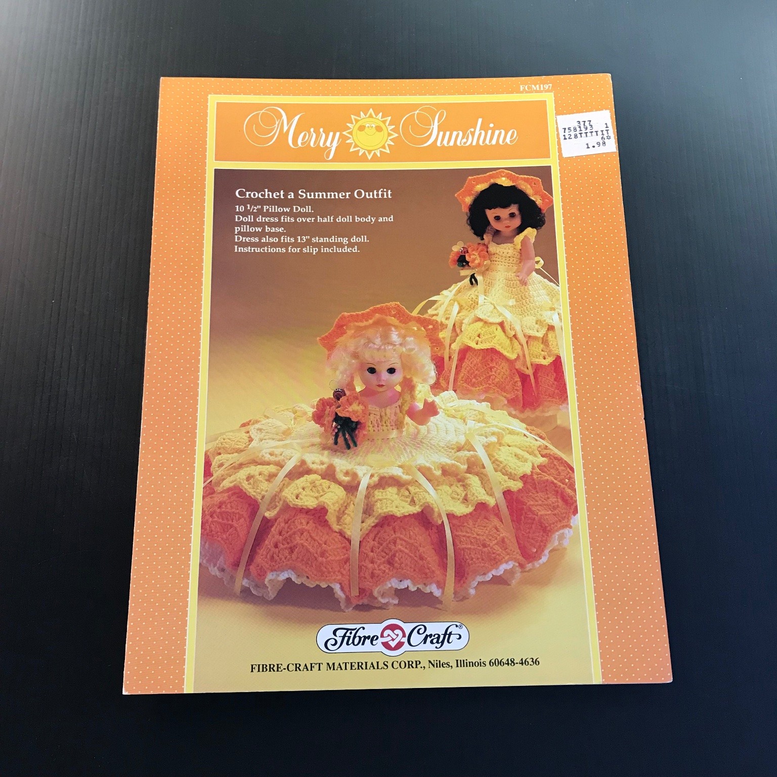 Merry Sunshine Crochet a Summer Outfit Doll Pillow Dress FCM197 Pattern Book