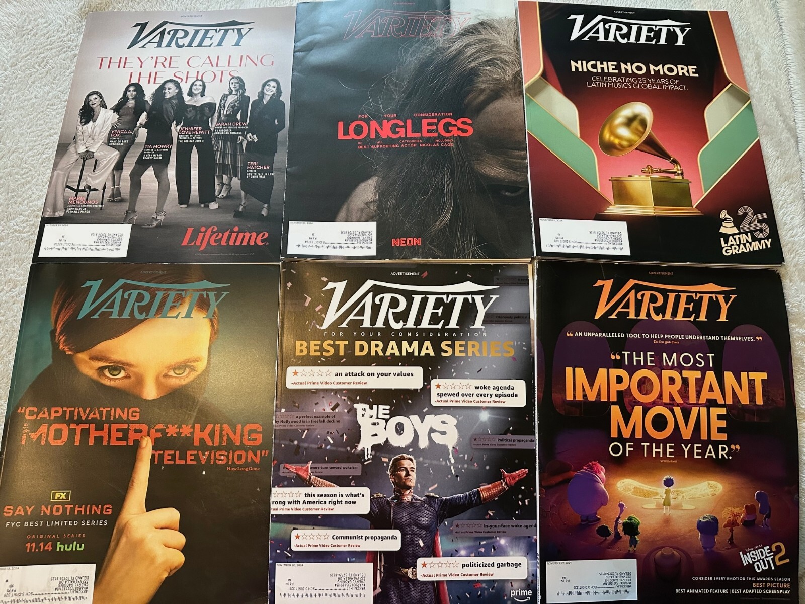 Variety Magazines – Lot of 21 July-Dec 2024 New Never Read