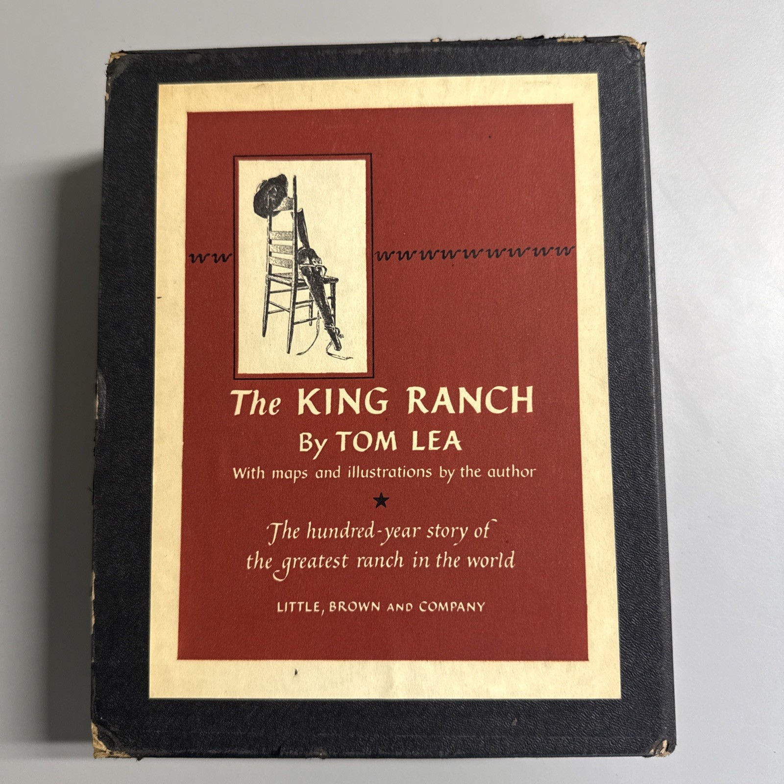 The King Ranch Tom Lea 2 Vol Set 1st Edition 1st Printing w/ Slipcase Texas 1957