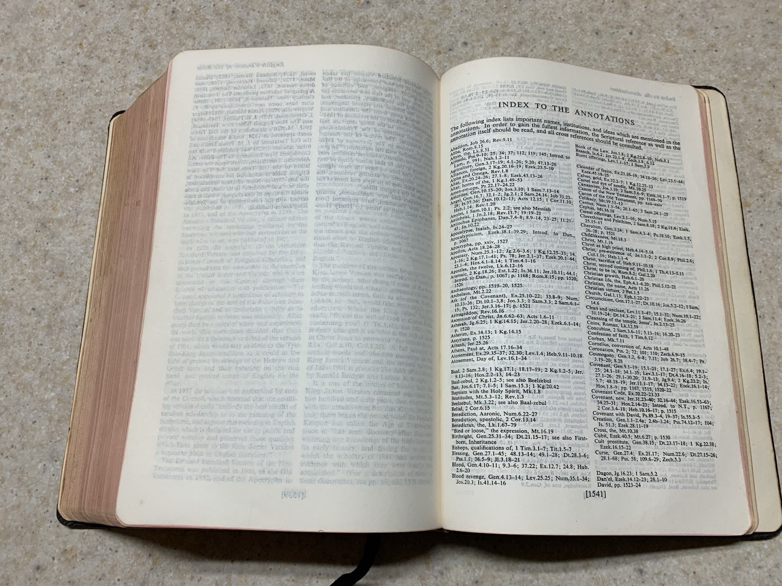 OXFORD ANNOTATED BIBLE RSV Revised Standard Version LEATHER 1962 Old & New Test