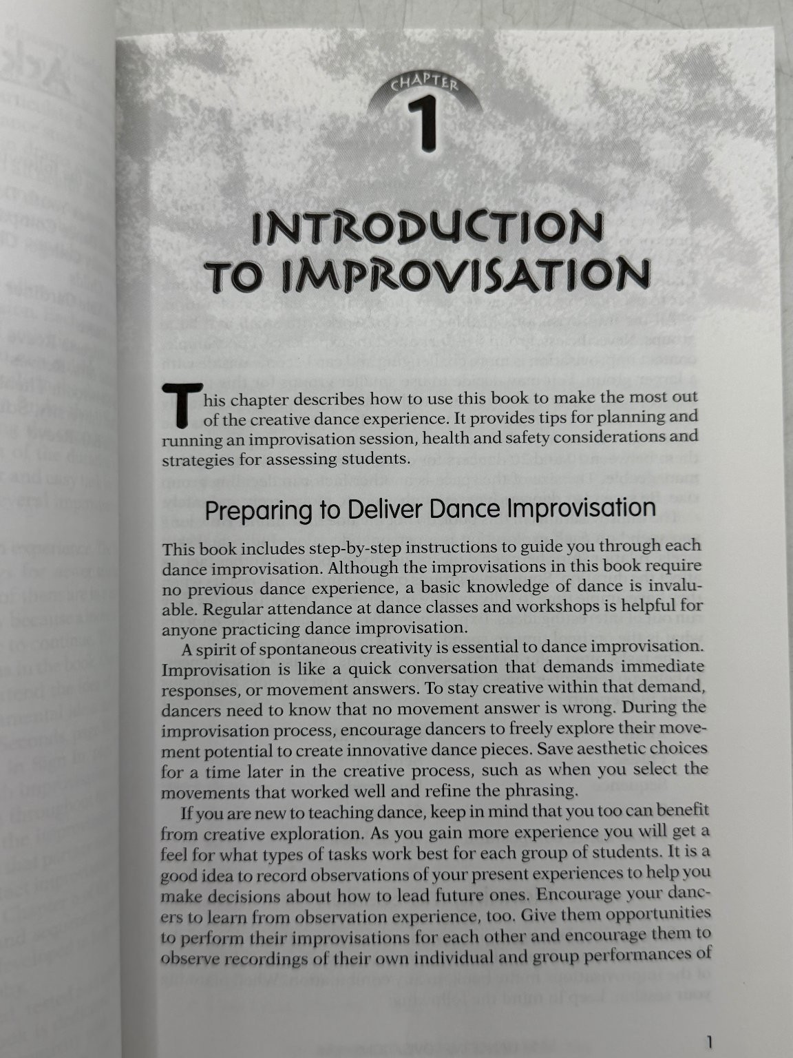 Dance Improvisations Justine Reeve 2011 Warm-Ups Choreography Human Kinetics