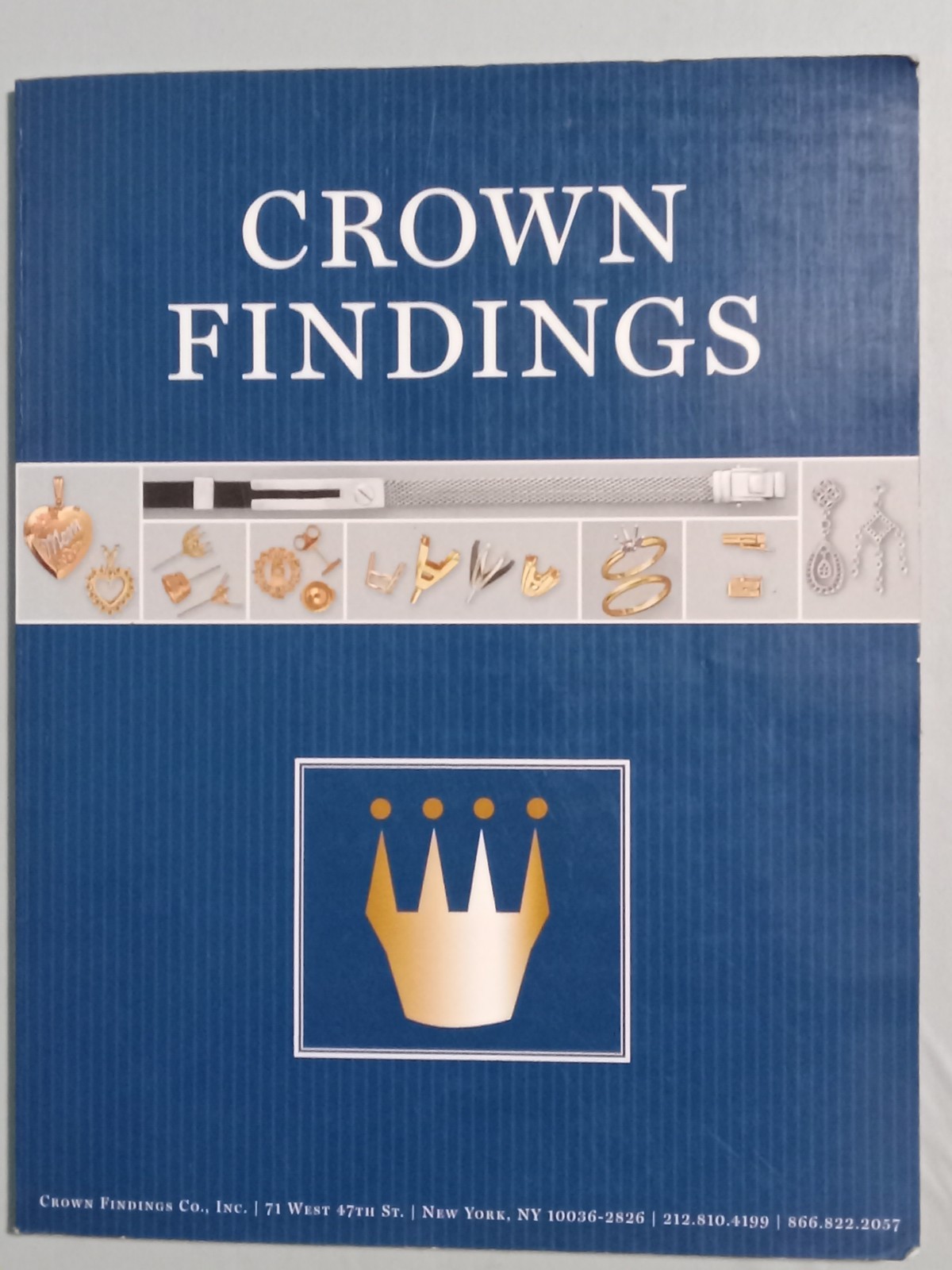 Crown Findings Inc Catalog 10k 14k 18kt Silver Platinum & Etc In EUC Please View