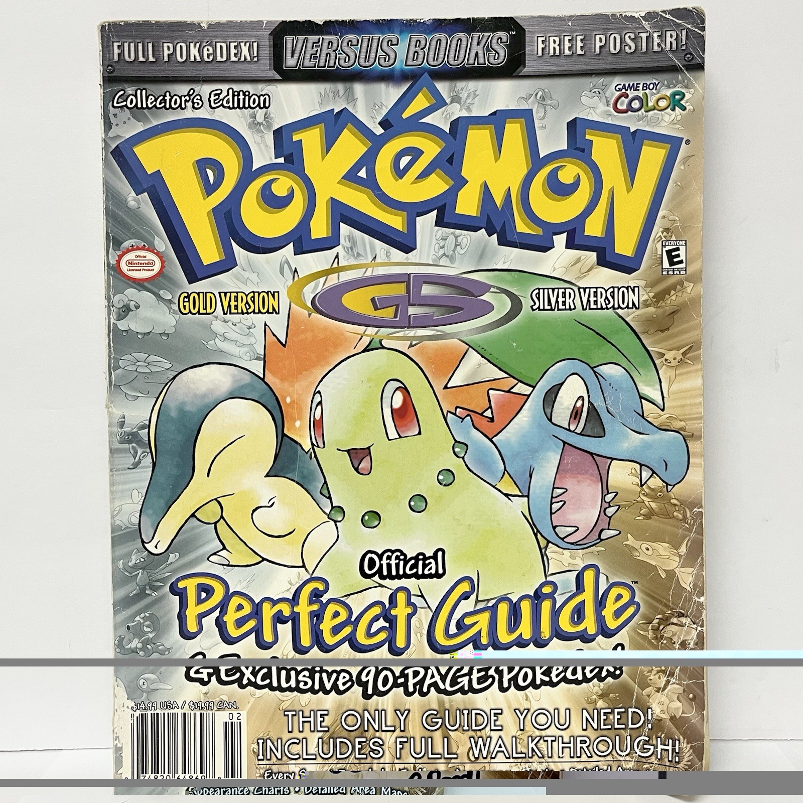2000 Pokemon Gold & Silver Perfect Gameboy Guide Versus Book No Poster