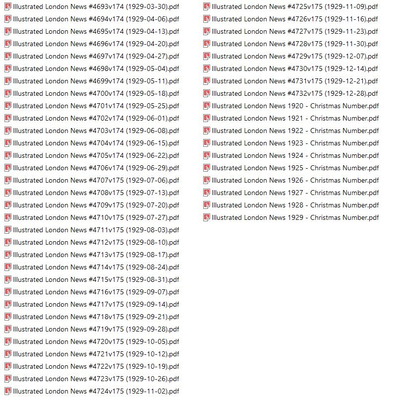 ILLUSTRATED LONDON NEWS 1920S (UK) 524 Unique Issues On USB Flash Drive