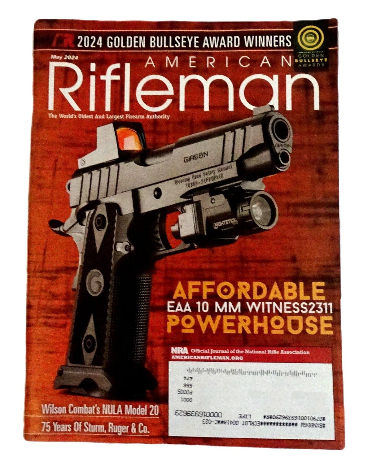 American Rifleman Magazine May 2024 Affordable EAA 10 MM Witness 2311 NRA New
