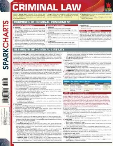 Criminal Law (SparkCharts) – Paperback By SparkNotes – GOOD