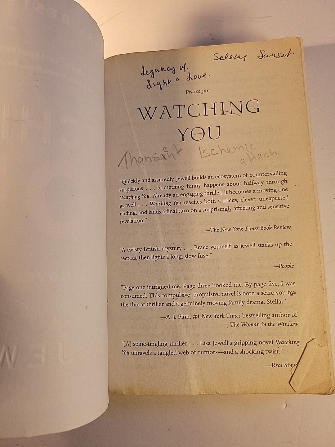 Watching You : A Novel by Lisa Jewell (2019, Trade Paperback)