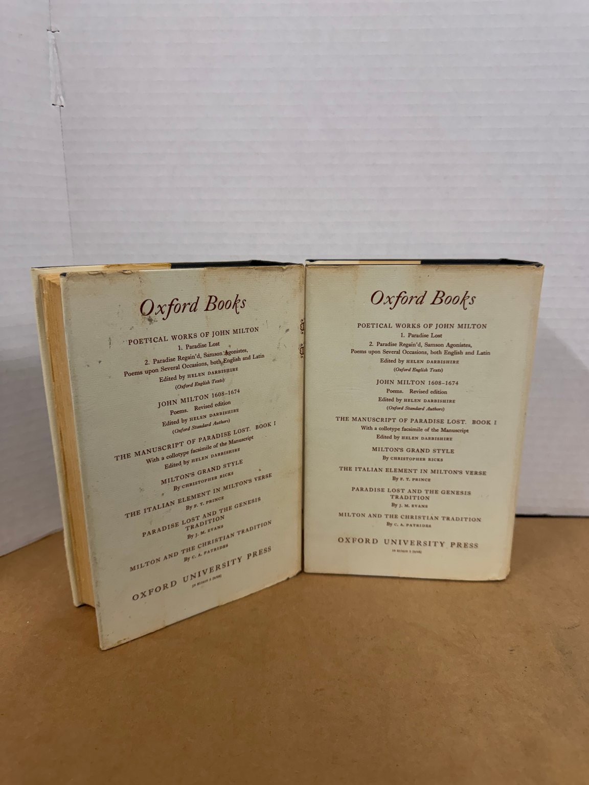 Milton A Biography William Riley Parker 1968 Oxford University Press Set