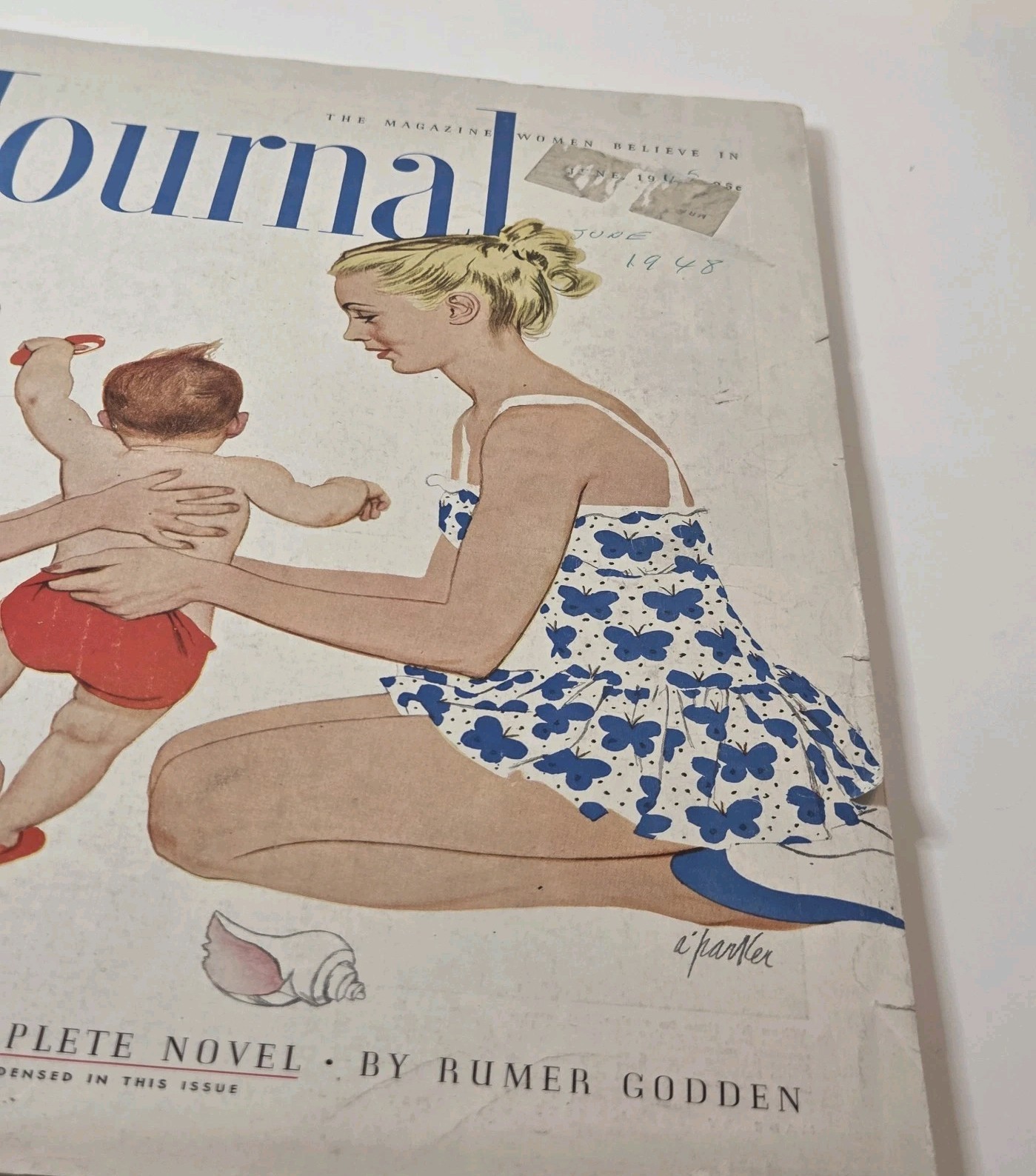 Vtg LADIES HOME JOURNAL MAG Aug. 1948 40s Fashion Full Color Ads Beauty READ