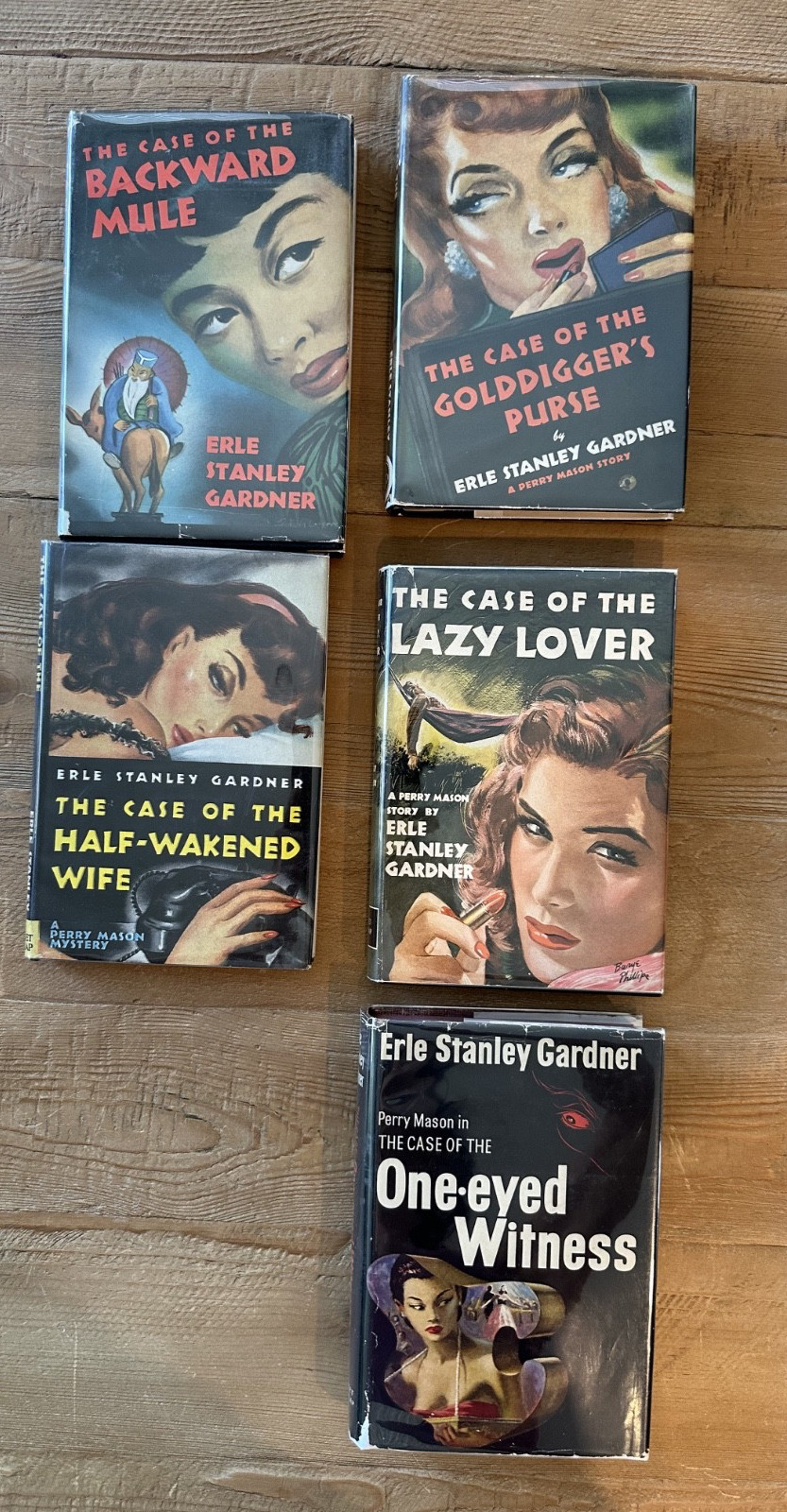 Erle Stanley Gardner 5 Grosset Dunlap Perry Mason Vintage HC Dust Jackets