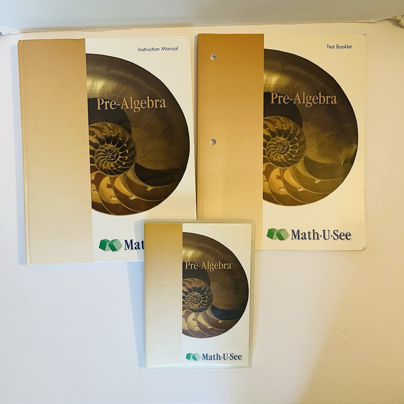 Math U See PreAlgebra 2009 Hardcover Instruction Manual Tests DVD Case Lot Set