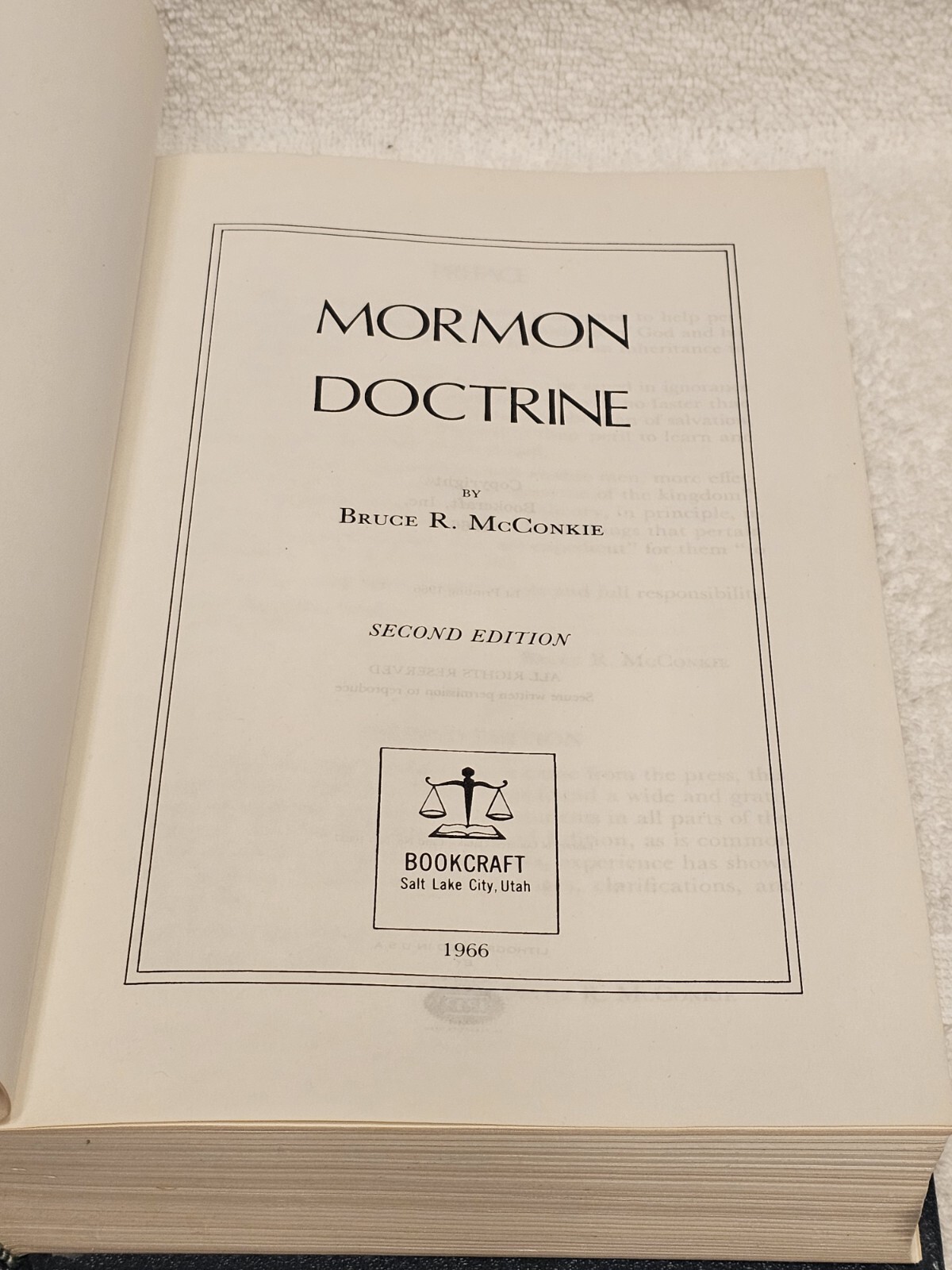 SIGNED Mormon Doctrine 2nd Ed 1st Printing Autographed 1966 Bruce R McConkie LDS