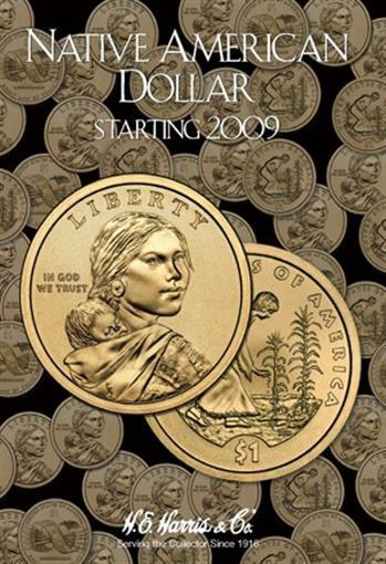 Coin Collection Folder For US Native American Dollars 2009 – Date HE Harris 3162