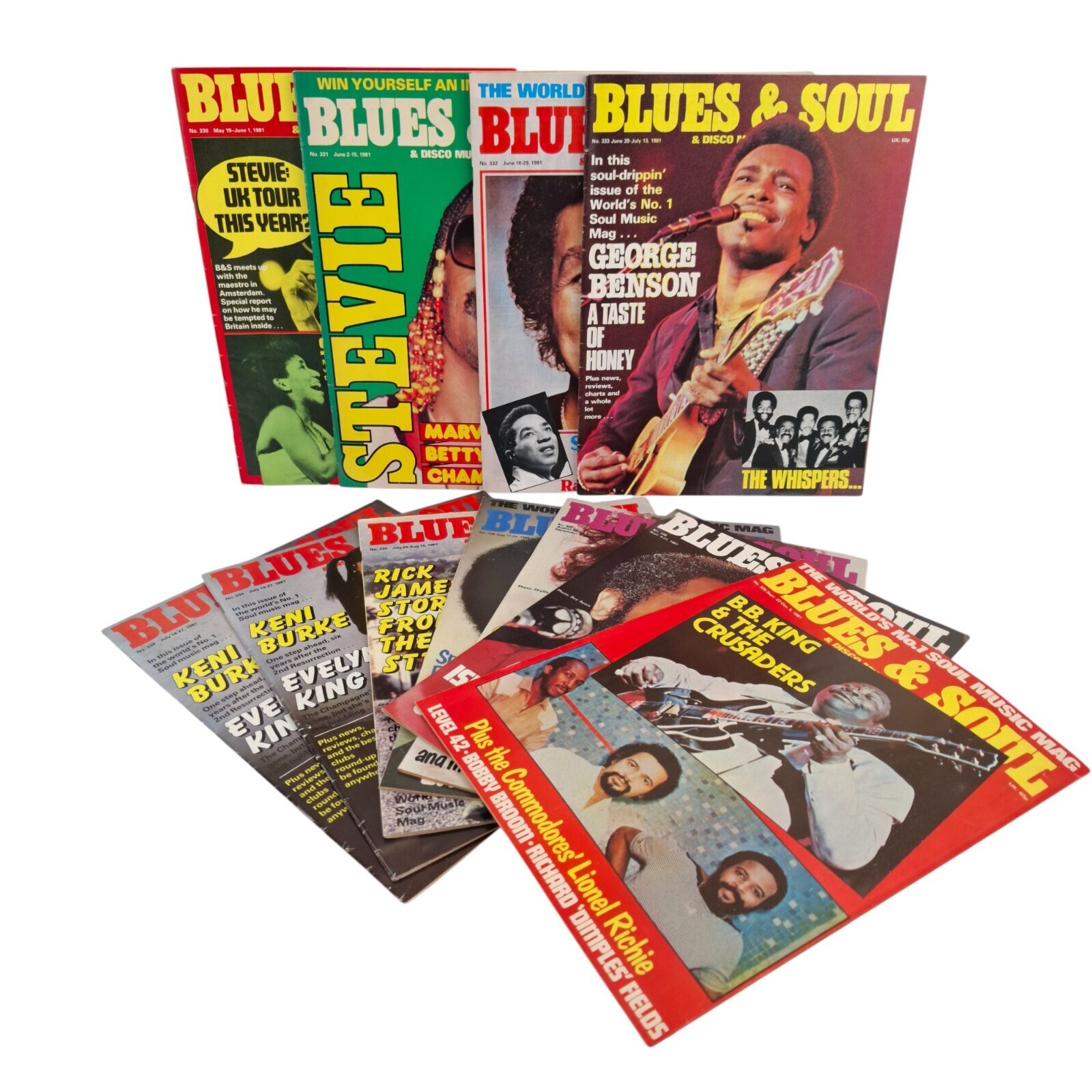 Blues & Soul Music Magazine Lot Bundle 1982 X 10 In Range 340-349
