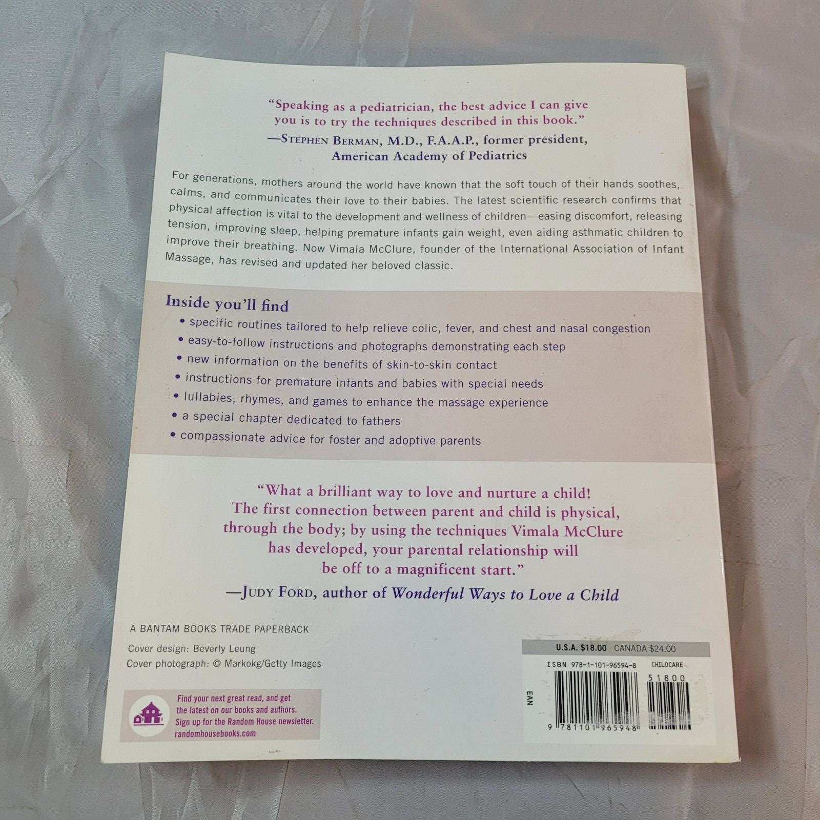 Infant Massage (Fourth Edition): A Handbook for Loving Parents by Vimala McClure