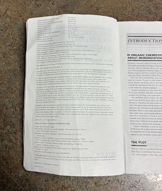 Organic Chemistry As a Second Language: 1st Semester Topics 4E by David R. Klein