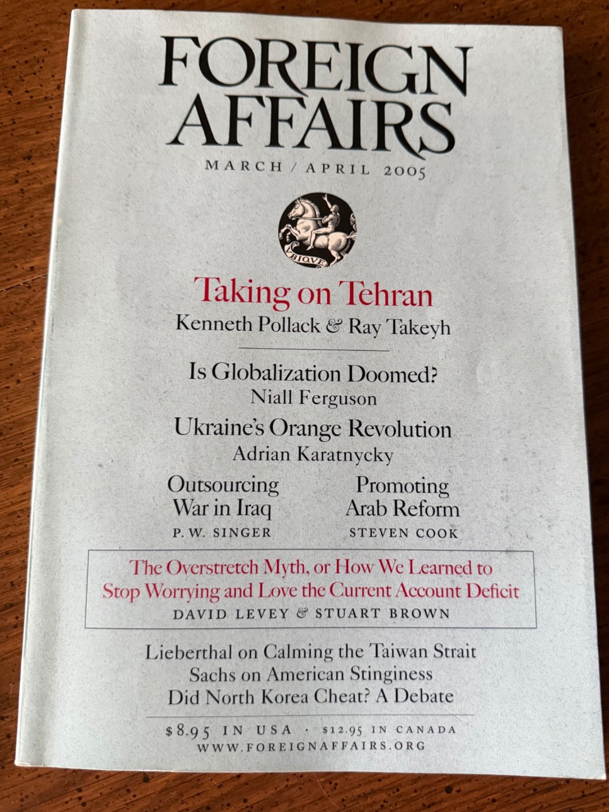 Foreign Affairs March April 2005 Magazine Tehran Ukraine Iraq Arab Reform
