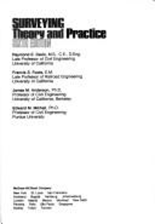 Surveying Theory and Practice Hardcover