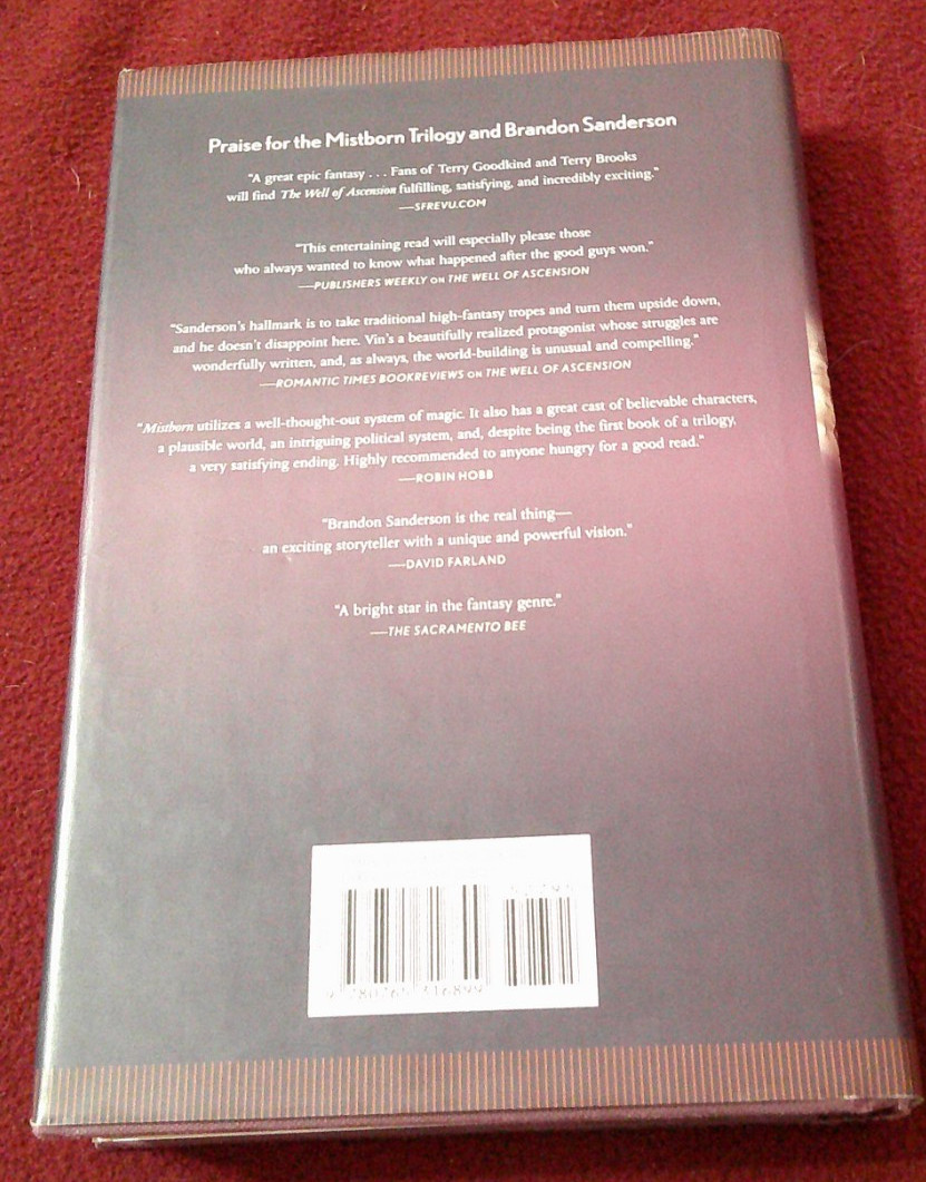 The Hero of Ages by Brandon Sanderson (2008, HC) first print Mistborn #3