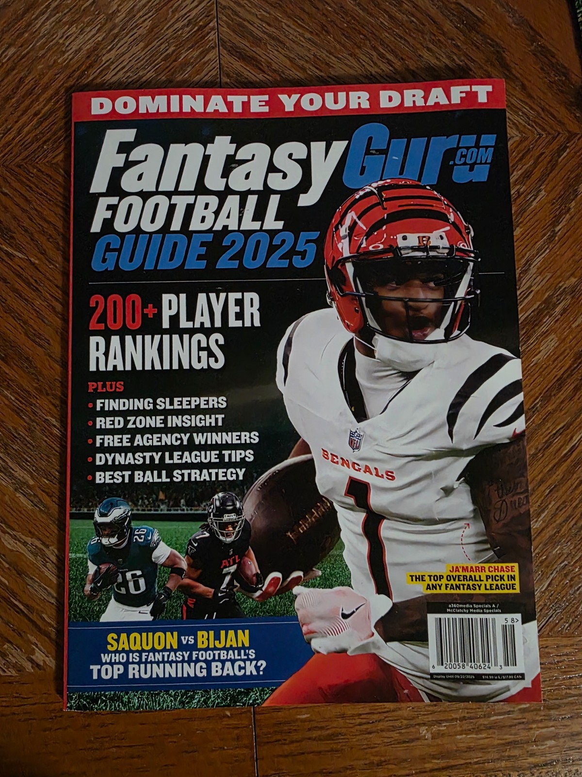 Fantasy Football Guide 2025-Guru.com-Dominate Your Draft-Cincinnati Cover-New!