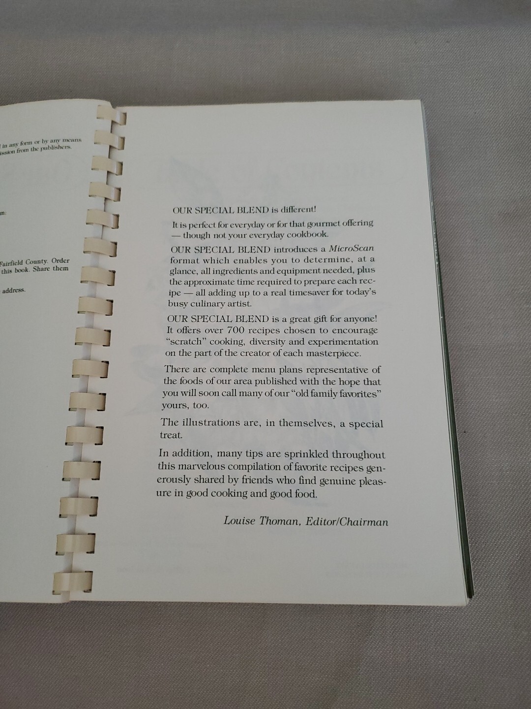 Our Special Blend Cookbook Easter Seal Vintage (Spiral Bound, 1984)