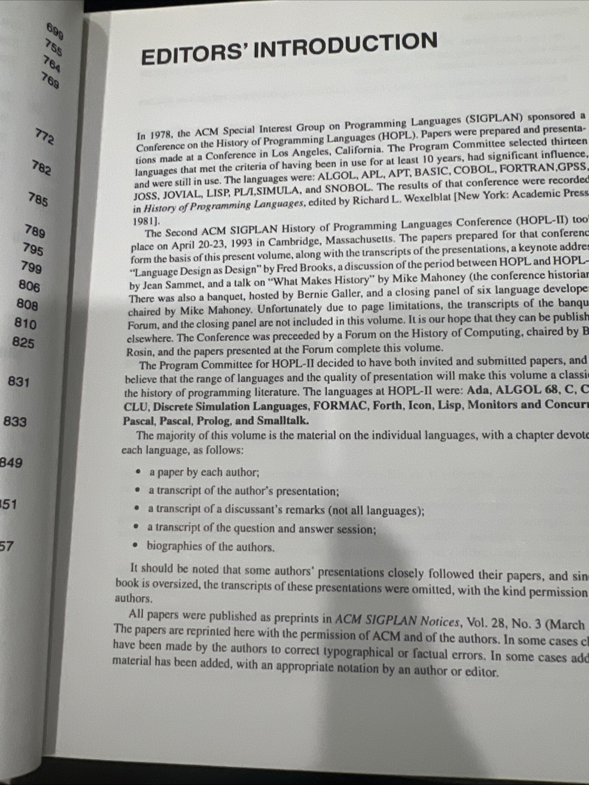 History of Programming Languages – Thomas Bergen Part 2 (ACM, 1996)