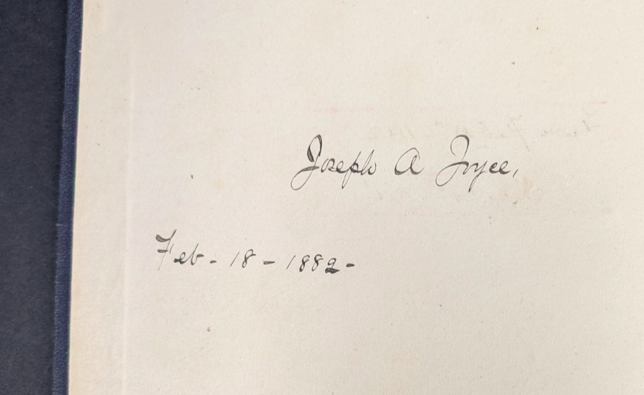 1882 – 1884 Handwritten Ledger Letters Joseph A Joyce, Insurance Law