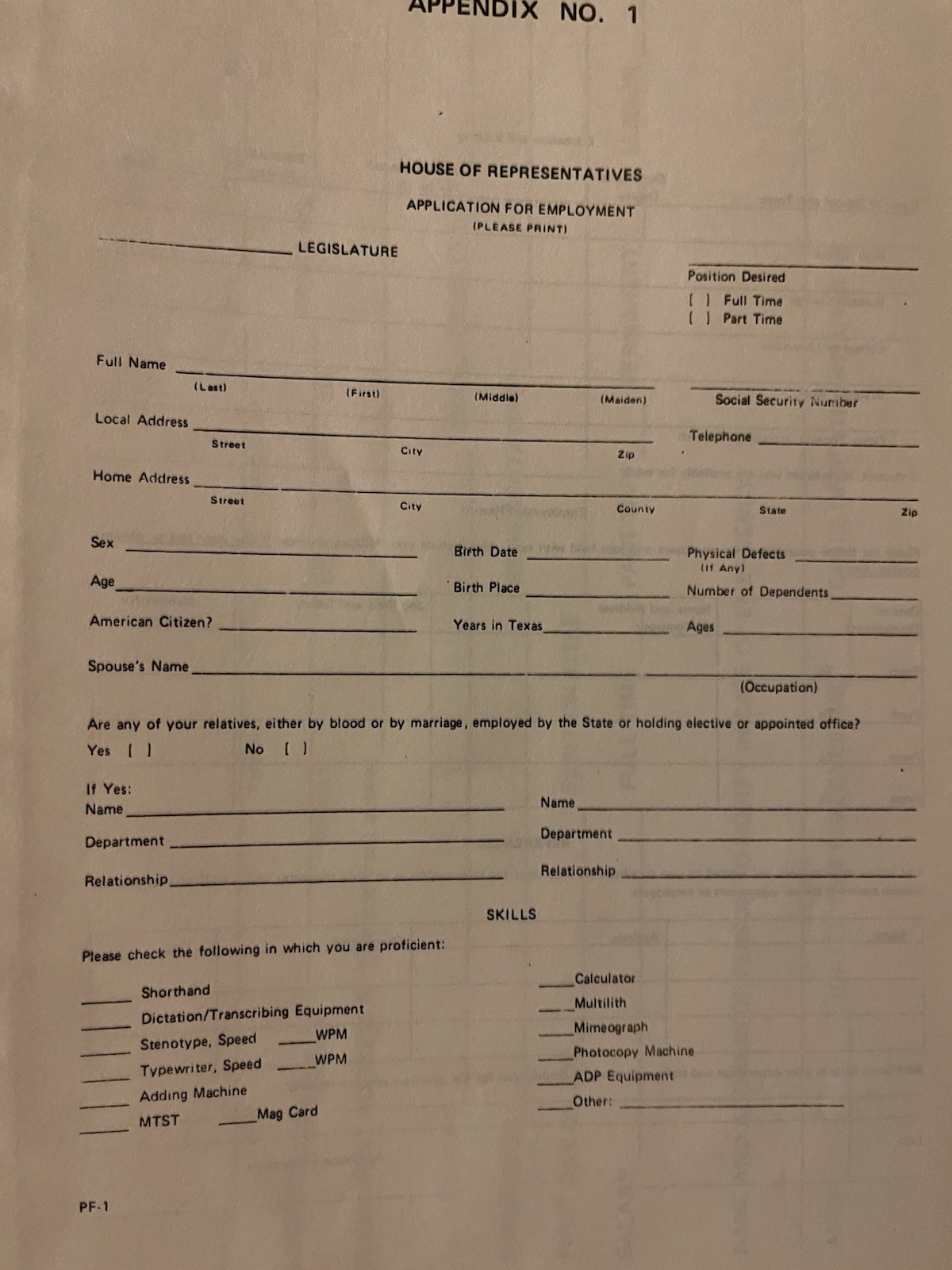 Personnel Handbook House of Representatives Texas 1974 Fields/Saucedo