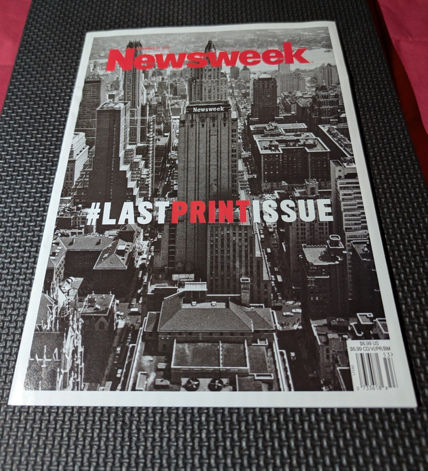Newsweek Magazine December 31, 2012 #LASTPRINTISSUE *No Labels* Never Opened