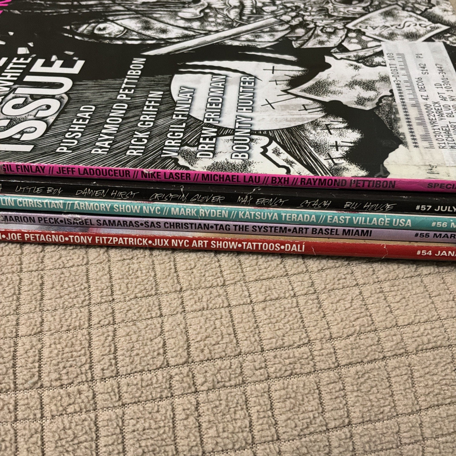 JUXTAPOZ Bimonthly 5 Magazines 2005 #54,55,56,57 +Special Black & White Issue