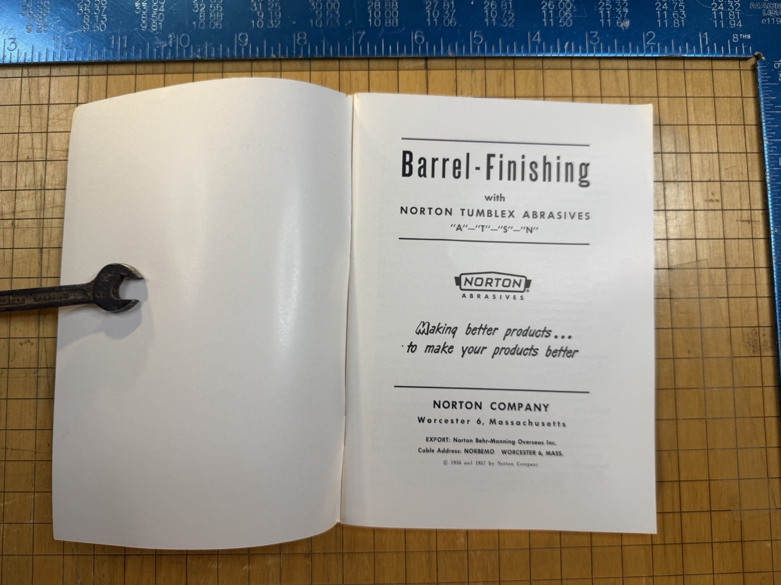 Vintage 1957 Norton Tumblex Abrasives Barrel-Finishing Manual Industrial Booklet