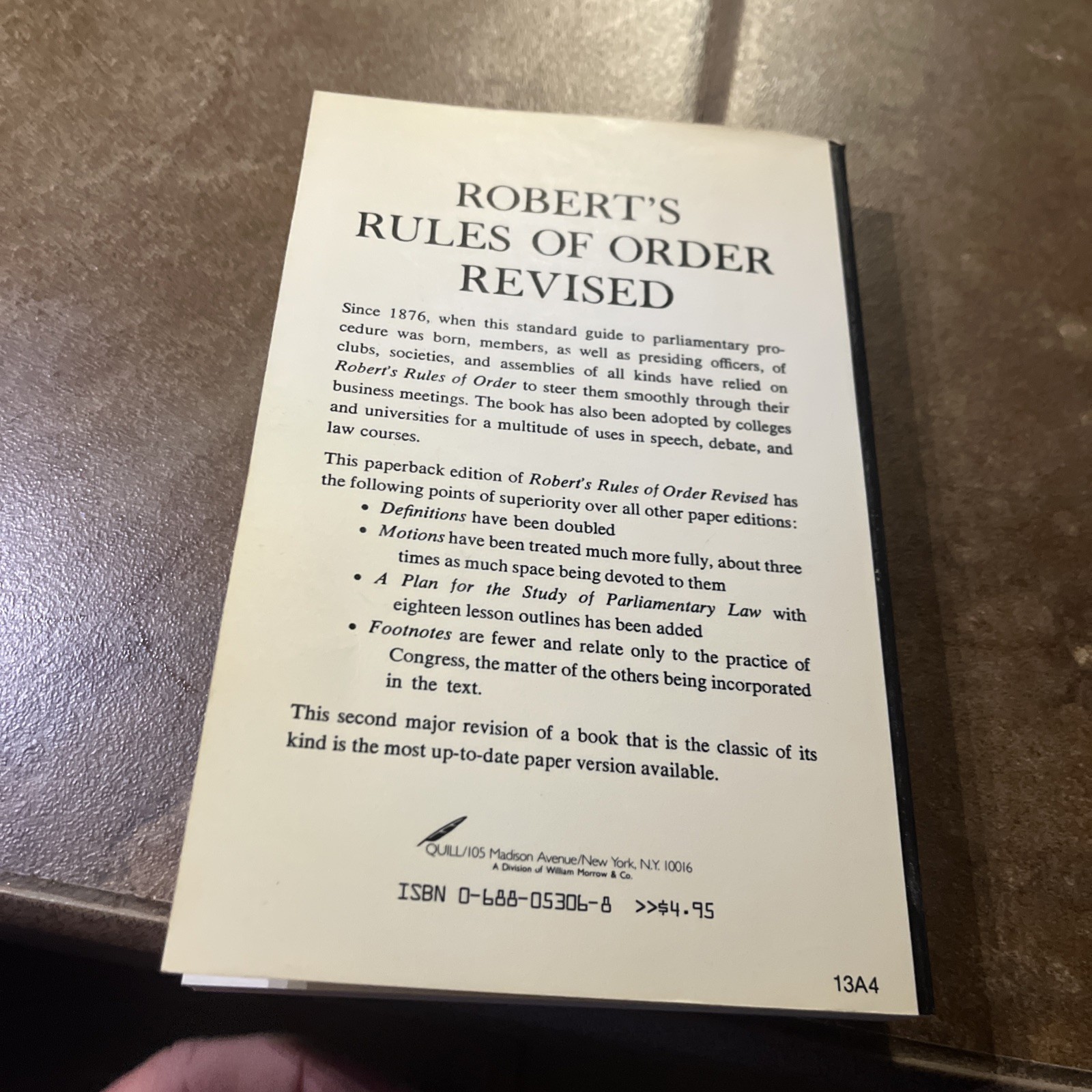 Robert’s Rules of Order Revised – Paperback By Henry M. Robert III