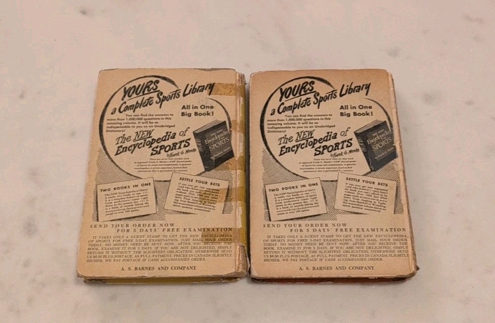 1949 FOOTBALL NCAA + 1950 NATIONAL BASKETBALL COMMITTEE OFFICIAL GUIDE HC BOOK
