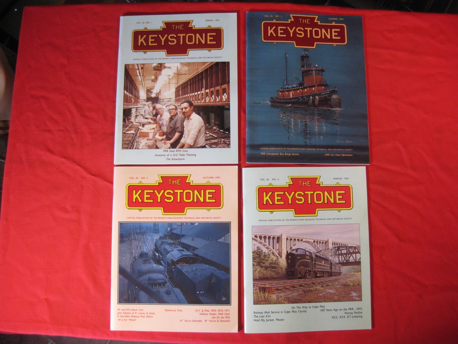 THE KEYSTONE MAGAZINE 1993 VOLUME 26 No. 1-4 PENNSYLVANIA RAILROAD