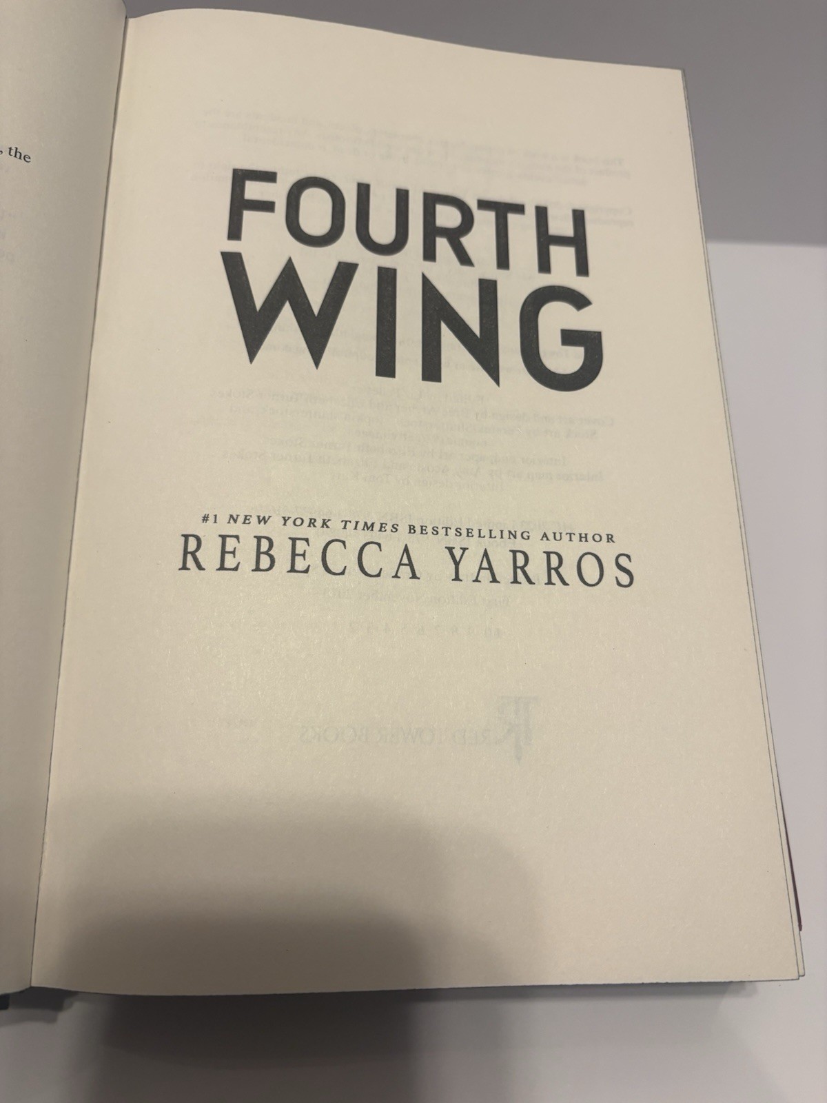 Fourth Wing Special Holiday Edition Sprayed Edges Yarros First Ed/First Printing