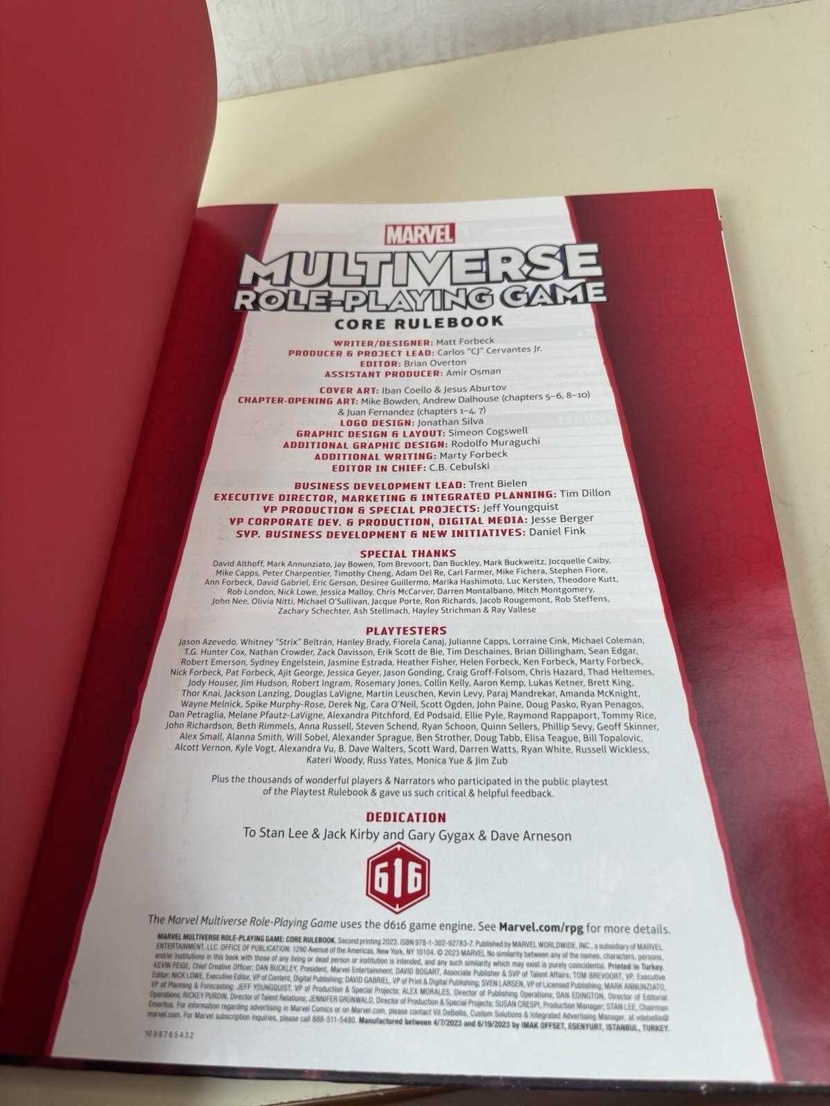 Marvel Multiverse Role Playing Game Core Rulebook RPG Matt Forbeck