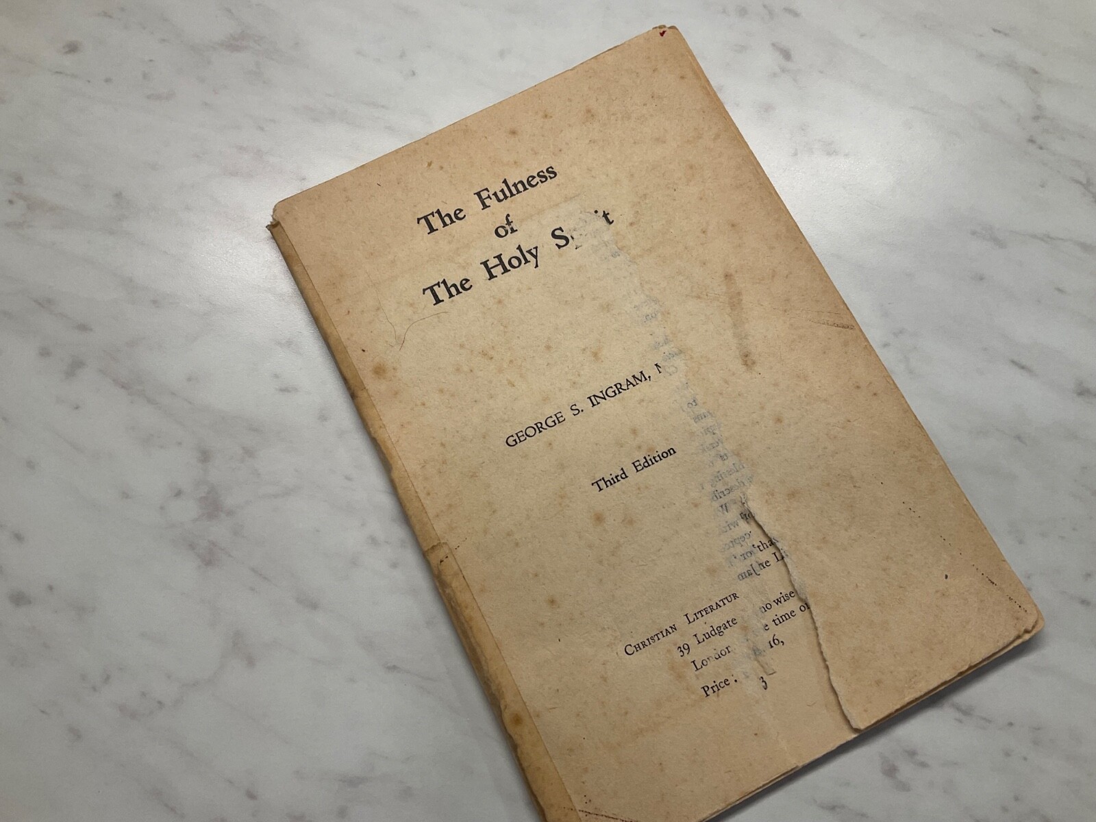 The Fulness of the Holy Spirit by George Ingram – RARE Booklet